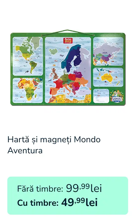 Hartă și magneți Mondo Aventura