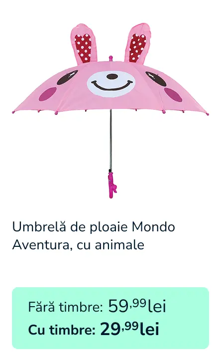Umbrelă de ploaie Mondo Aventura, cu animale