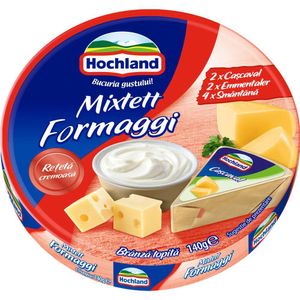 Branza topita Hochland, mix formaggi, 140 g