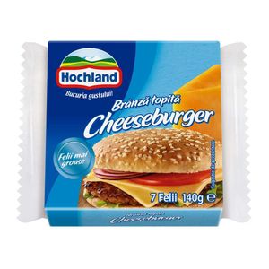 Branza topita feliata Hochland, pentru cheesburger, 140 g