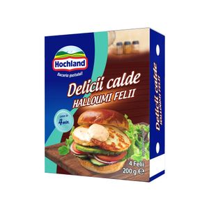 Branza halloumi felii Delicii Calde, pentru gratar, 200 g