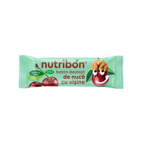 Baton de nuca cu visine si mere Nutribon, 30 g