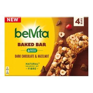 Baton cu ciocolata si alune Belvita, 160 g