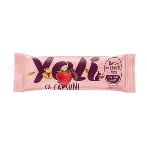 Baton cu fructe, nuci, capsuni, fara zahar Yoli, 30 g