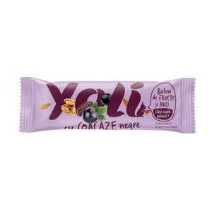 Baton cu fructe, nuci, coacaze negre, fara zahar Yoli, 30 g