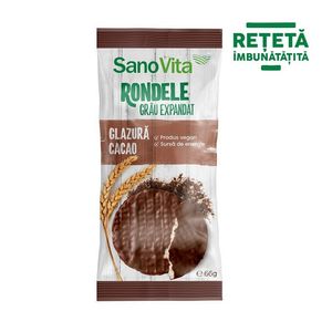 Rondele de grau cu glazura de cacao Sano Vita, 66 g