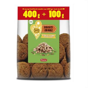 Biscuiti cu ovaz si seminte Franzeluta, 500 g