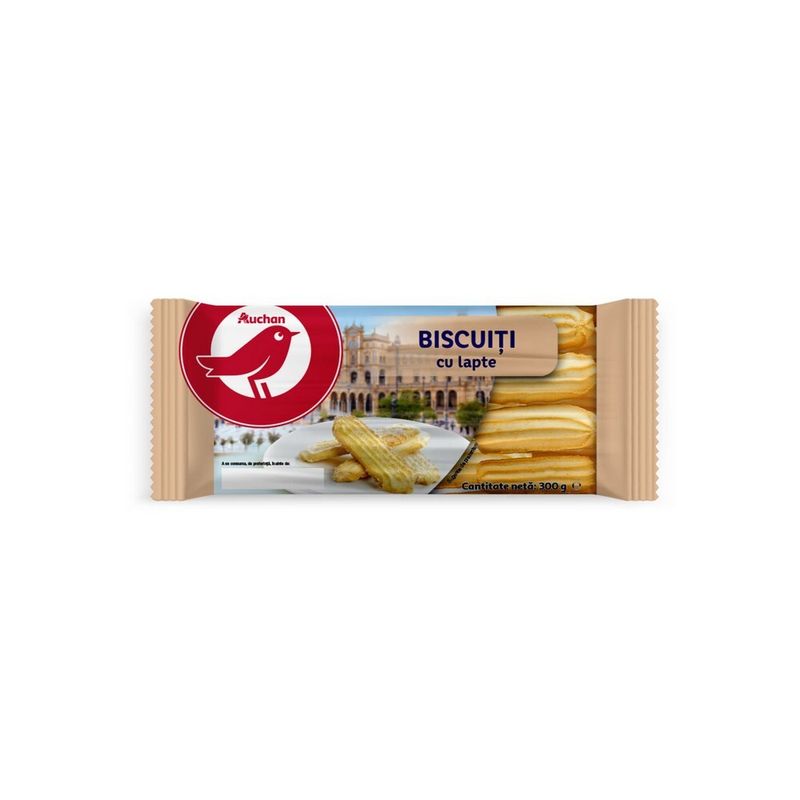 Biscuiti Cu Lapte Auchan, 300 G | Pret Avantajos - Auchan.ro