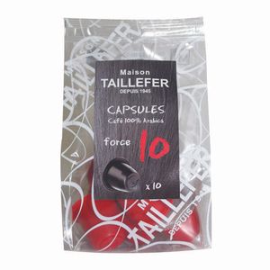 Capsule cafea Taillefer Arabica intensitate 10, compatibile Nespresso, 10 capsule