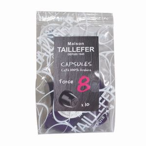 Capsule cafea Taillefer Arabica intensitate 8, compatibile Nespresso, 10 capsule