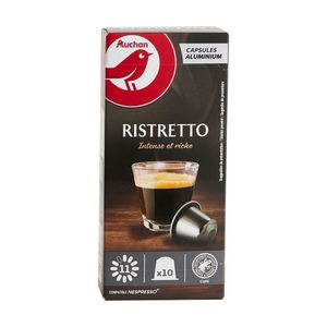 Cafea capsule ristretto Auchan Nespresso, 10 capsule