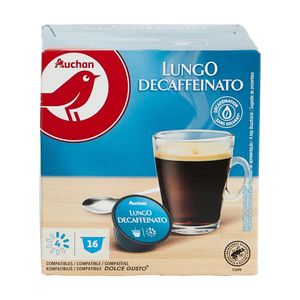 Cafea capsule lungo decafinizata Dolce Gusto Auchan, 16 capsule