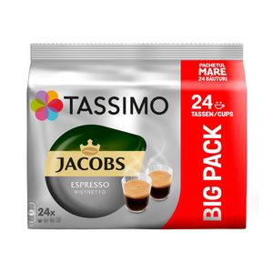 Capsule cafea Jacob Espresso Ristretto, compatibile Tassimo, 24 capsule