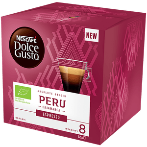 Capsule cafea ECO Nescafe Espresso Peru, compatibile Dolce Gusto, 12 capsule