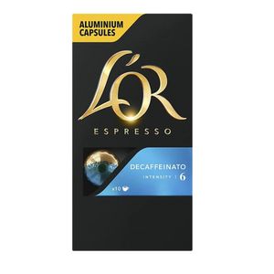 Cafea capsule espresso decafeinizata L'Or Nespresso, 10 capsule