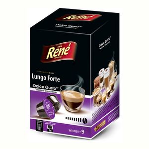 Capsule cafea Rene Espresso Lungo, compatibile Dolce Gusto, 16 capsule
