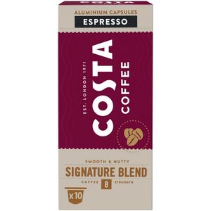 Capsule cafea Costa Coffee Espresso Blend, compatibile Nespresso, 10 capsule