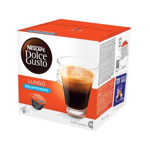 Capsule cafea decafeinizata Nescafe Lungo, compatibile Dolce Gusto, 16 capsule