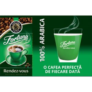 Cafea macinata Fortuna, 2 x 250 g + ceasca