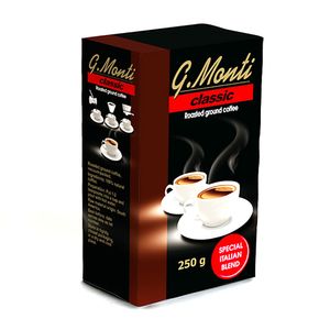 Cafea macinata si prajita G.Monti Classic, 250 g