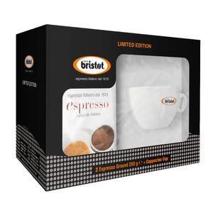 Cafea macinata Bristot, 250 g + ceasca