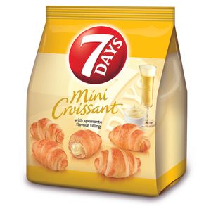 Mini croissante cu umplutura de aroma de vin spumant 7 Days, 185 g