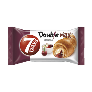 Croissant dublu cu umplutura de vanilie si visine 7 Days, 80 g