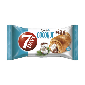 Croissant dublu cu umplutura de cacao si nuca de cocos 7 Days, 80 g