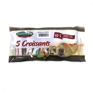 Pachet promo 4+1 Croissants cu crema de alune Patisserie, 240 g