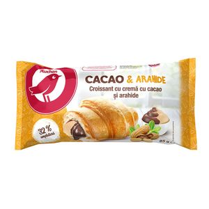 Croissant cu crema cu cacao si arahide Auchan, 85 g