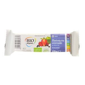 Baton cu cereale si fructe Bio All Green, 25 g