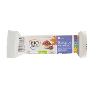 Baton cu cereale si sirop de artar Bio All Green, 25 g