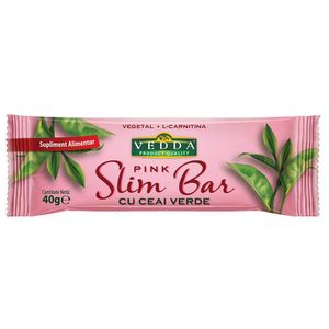 Baton cu ceai verde Slim Bar Pink Vedda, 40 g