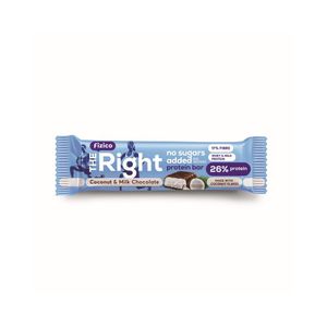 Baton proteic cu cocos si ciocolata Fizico The Right, 60 g