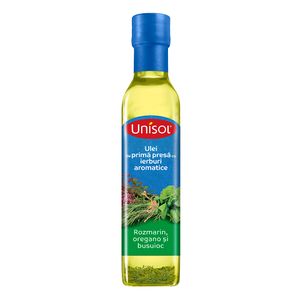 Ulei cu ierburi aromatice, rozmarin, oregano si busuioc Unisol, 250 ml