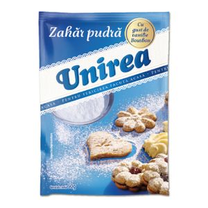 Zahar pudra cu gust de vanilie bourbon Unirea, 80 g