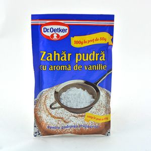 Zahar pudra cu aroma vanilie Dr. Oetker 80 g + 20 g extra