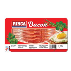 Bacon crud Ringa, felii, 150 g