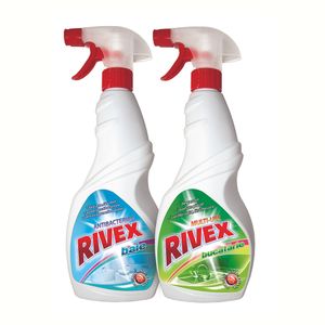 Pachet solutie antibacteriana Rivex, pentru baie, 0.75 l + bucatarie 0.75 l