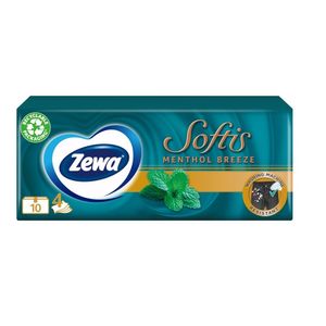 Servetele nazale Zewa Softis Menthol, 4 straturi, 10 pachete