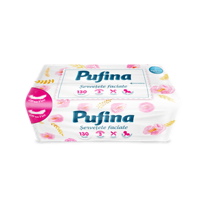 Servetele faciale Pufina Ultra Soft Mega Pack, 3 straturi, 130 bucati