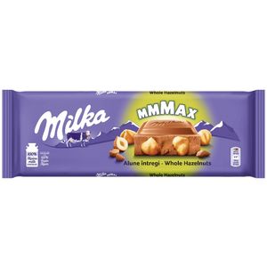 Ciocolata cu lapte si alune Milka, 270 g