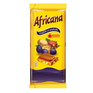 Ciocolata cu arahide si stafide Africana, 90 g