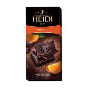 Ciocolata neagra Heidi Dark orange, 80 g