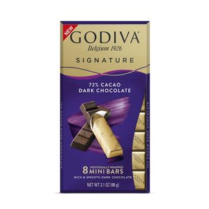 Ciocolata neagra Godiva Mini Bars, 72%, 90 g