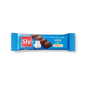 Ciocolata cu lapte Sly, fara zahar, 25 g