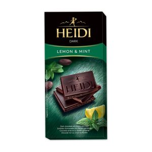 Ciocolata neagra Heidi Dark Lemon & Mint, 80 g