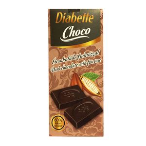 Ciocolata amaruie cu fructoza Diabette Choco, 80 g