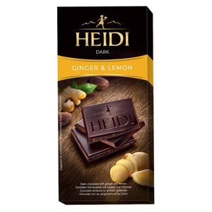 Ciocolata cu ghimbir si lamaie Heidi Dark, 80 g