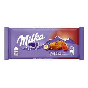 Ciocolata cu fructe si alune Milka Collage, 93 g